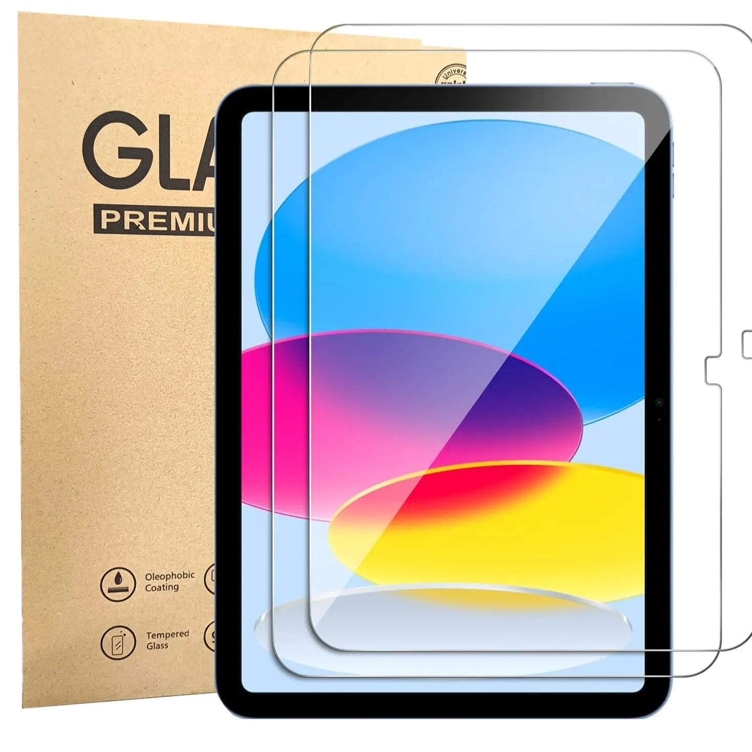 Screen Protector for iPad 11th/10th Generation (iPad A16 11-Inch 2025/10.9-Inch 2022), 2-Pack Tempered Glass, Tablet Screen Protectors, Case-Friendly, Anti-Scratch and Touch-Sensitive, Ipad Tablet Accessories, Tempered Screen Film
