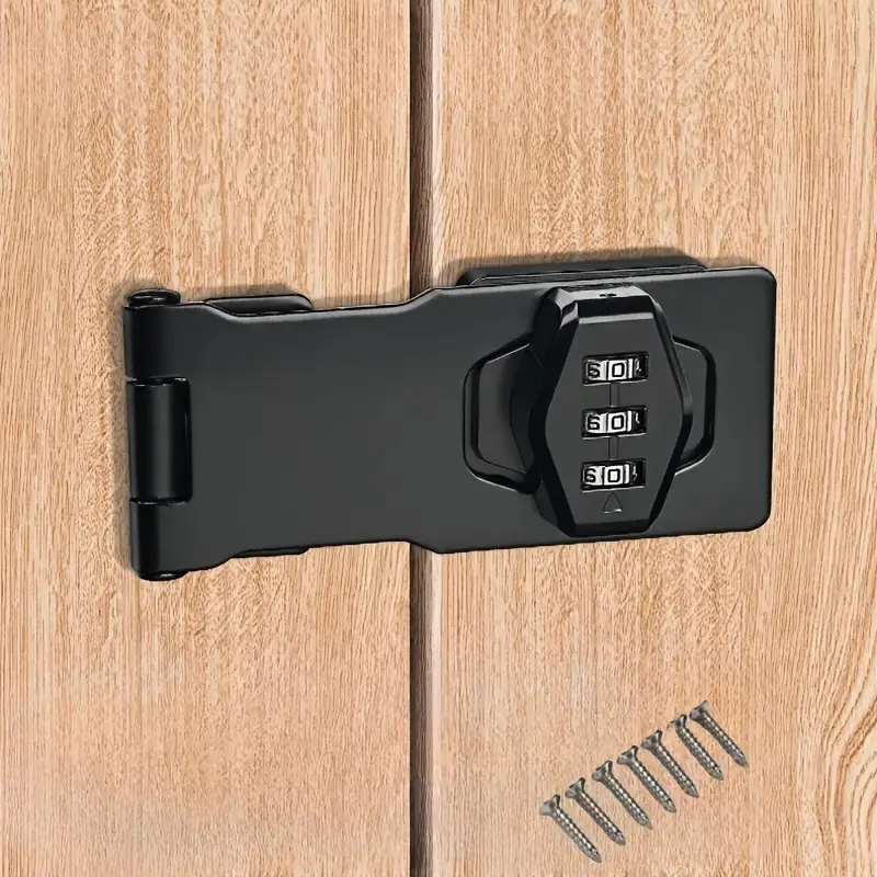 Durable Iron Mechanical Combination Lock, Security Lock, Keyless Entry Rotary Hitch, Ideal for Home, Garden, Mailbox, Bathroom & Pet Doors