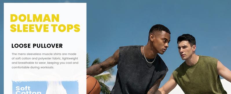 Gihuo Unisex Men's Crop T Shirts Dolman Sleeve Tops Vintage Crewneck Loose Pullover Tank Tops Soft Cotton Polyester Fabric Lightweight Breathable Gihuo Unisex Men's Crop T Shirts Dolman Sleeve Tops Vintage Crewneck Loose Pullover Tank Tops Soft Cotton Polyester Fabric Lightweight Breathable