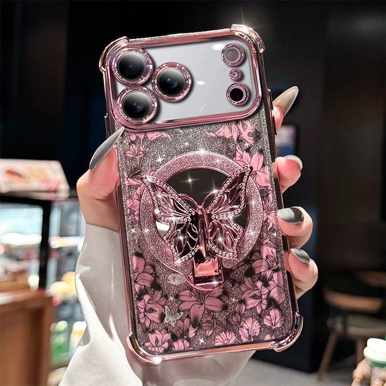 Suitable for Apple 17 Pro Max Phone Case iPhone 16 High-end Protective Cover 15 Plus Flower