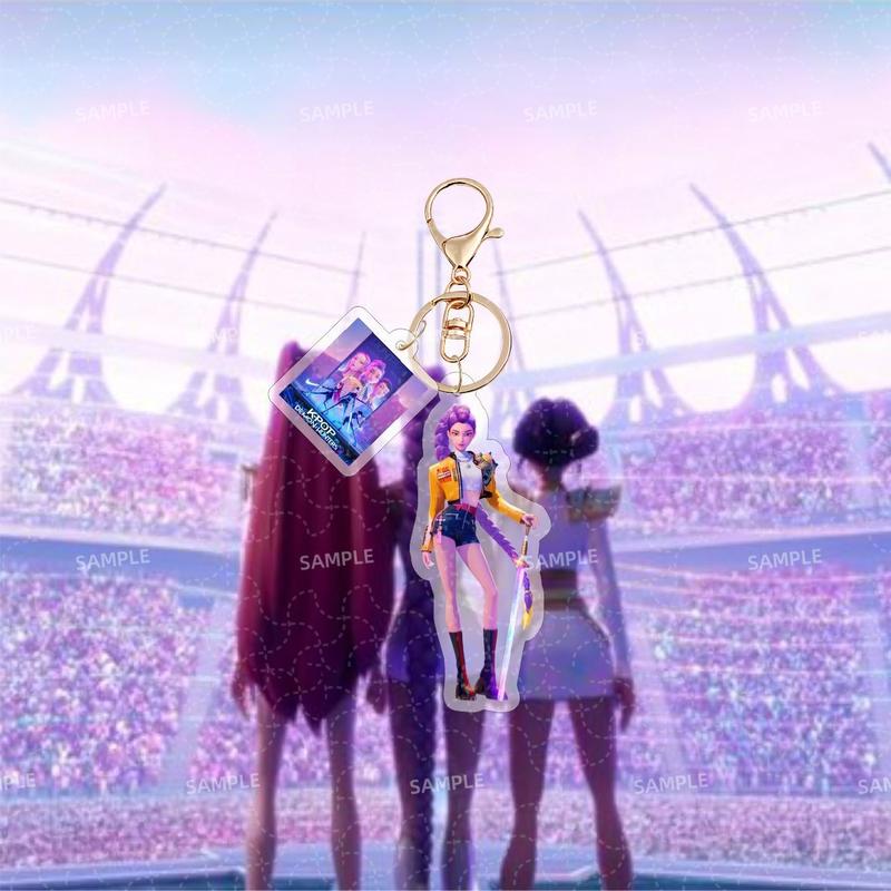 Cartoon Korean Pop Demon Hunters Tiger Huntrix Saja Boys Anime Pendant Keychains Holder Car Key Ring Mobile Phone Bag Hanging Cute Kawaii