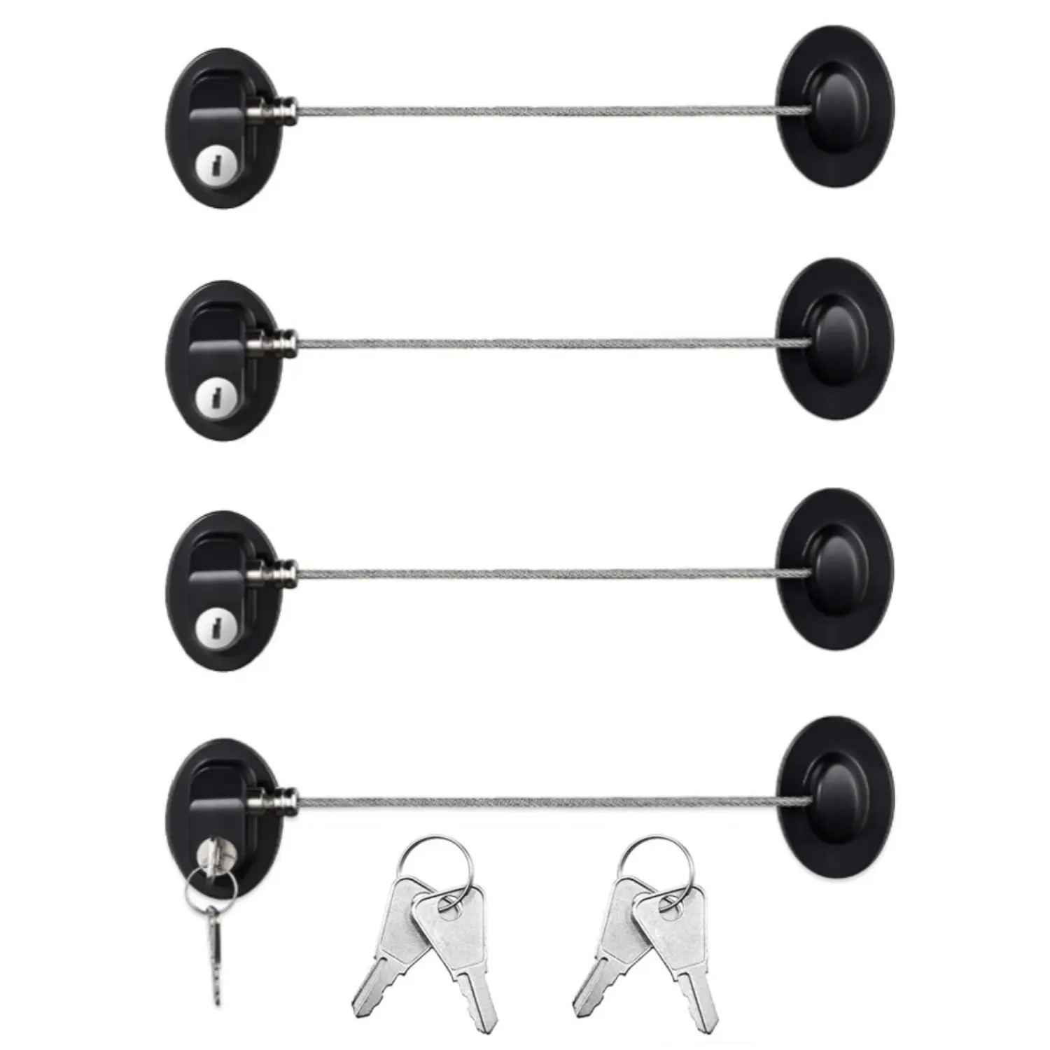 4Pack Black Refrigerator Door Locks, Cabinets and Drawers, Air Oven Air Fryer, Closets, Windows, Doors-No Tools Need or Drill - Home Improvement.