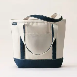 Lands' End Open Top Canvas Tote Bag