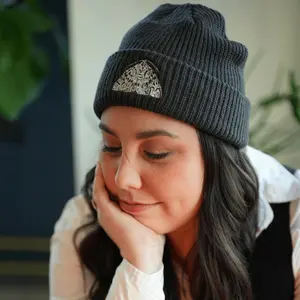 The Moth Cable Beanie - Dark Grey