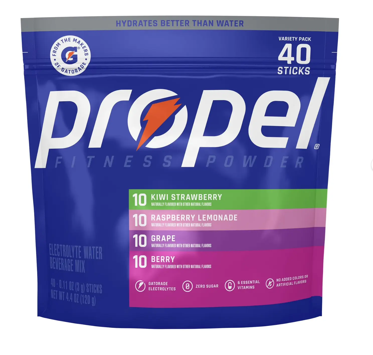 Propel Fitness Powder Variety Pack, 40 pk.