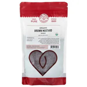 Pure Indian Foods Organic Brown Mustard, Whole, 8 oz (226 g)