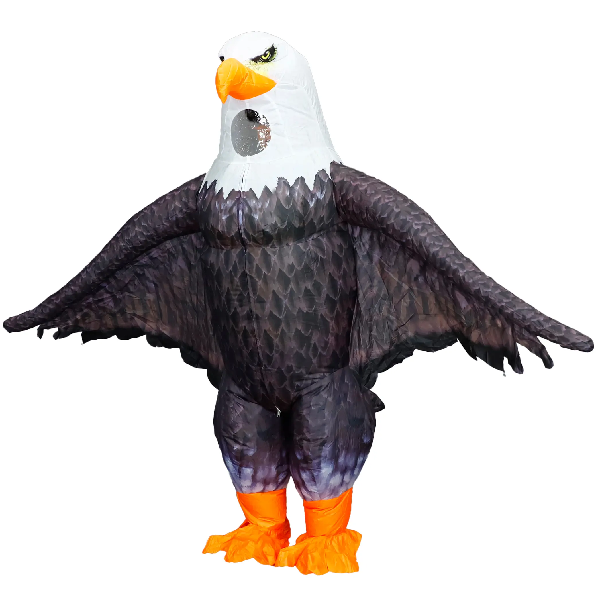 Women's Classic Halloween Inflatable Eagle Mascot Costume Set - Polyester Fabric, Fan-Included, Fitted Cut, 155-180cm Size, Battery Box (No Batteries Included) for Cosplay Parties, Inflatable Costume Sets Womenswear Clothes