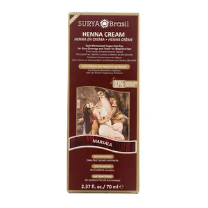 Surya Brasil Henna Cream Marsala - Vegan Semi-Permanent Hair Color with 97% Natural Ingredients for Deep Hydration & Shine 2.37 oz