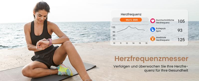 Smart Watches for Women (Android/iPhone), 1.83" HD Smart Watch with Bluetooth Calls/Messages/Notifications, Sleep/Heart Rate/SpO2 Monitor, 110+ Sports Modes Fitness Tracker Watch, 1000mAh Battery Wristwatch Chip Metal Recording,Gifts for girls