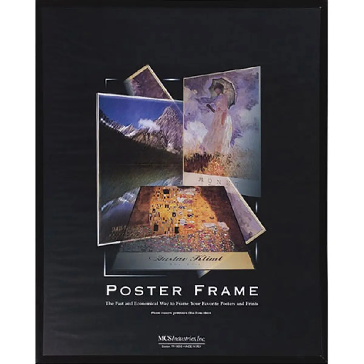 MCSB Modern Acrylic 18x24 Poster Frame - Black Wall Mount for Art Display, Nursery Kids Room Decor