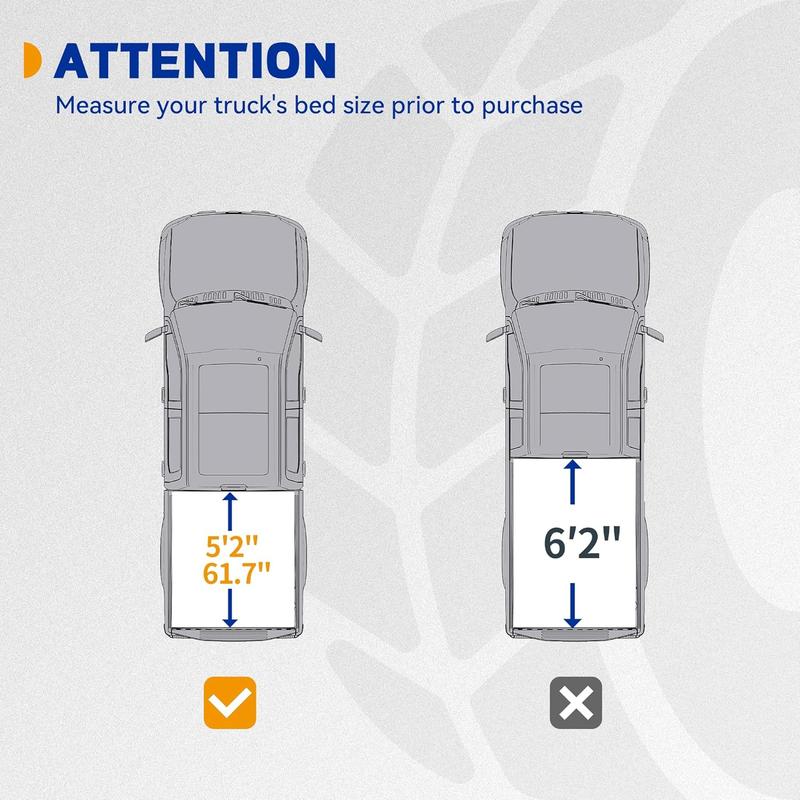 OEDRO Soft Tri-Fold Truck Bed Tonneau Cover Fit for Chevy Colorado/GMC Canyon 2015-2025 5.2 ft Bed Protection Easy Install Secure Cargo Space