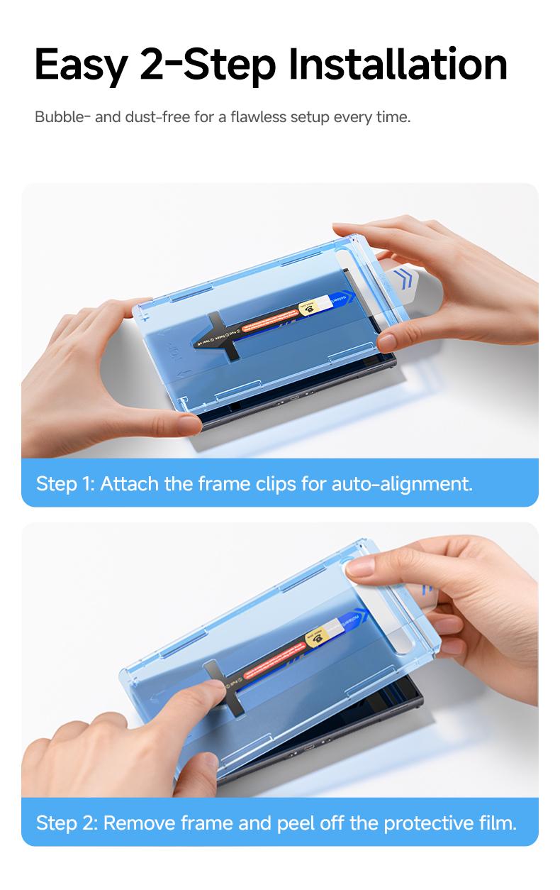 MAGIC JOHN Auto-Alignment OneTouch for Nintendo Switch 2 Screen Protector 7.9'' 2025 Tempered Glass, Accessories, 30 seconds Installation, Bubble Free, Anti-Scratch, Touch Sensitive, Ultra-Clear