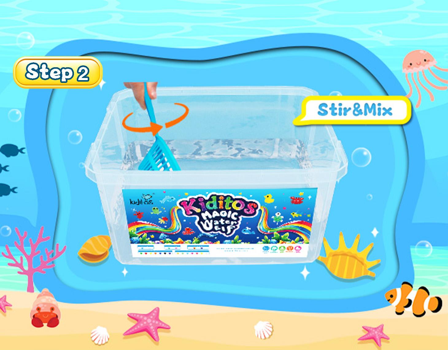 Kiditos  Magic Water Elf Toy Kit with Magic Gels, Molds - Imaginative Play, Christmas Gifts, Birthday Gifts, Party Favors, and Family-Friendly DIY STEM Projects