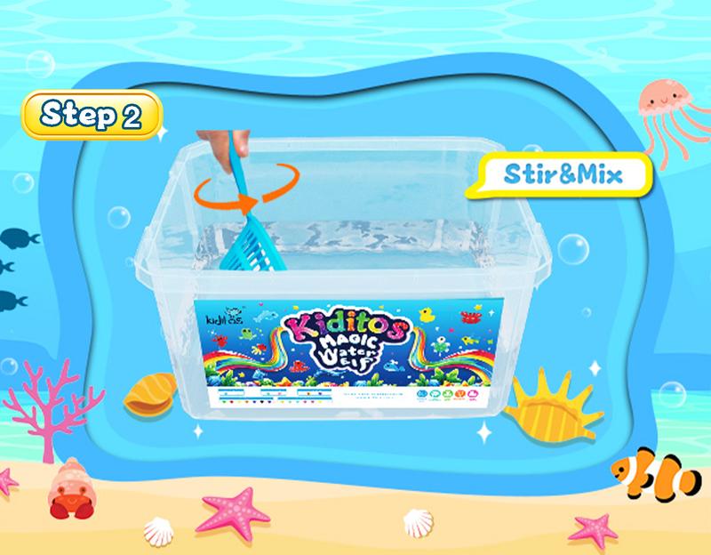 Kiditos  Magic Water Elf Toy Kit with Magic Gels, Molds - Imaginative Play, Christmas Gifts, Birthday Gifts, Party Favors, and Family-Friendly DIY STEM Projects