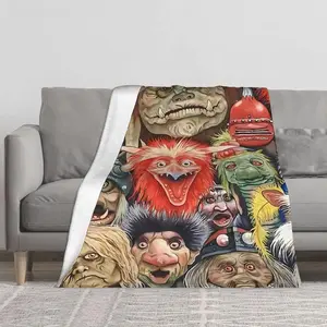 Aura Blankets Labyrinth Movie-Themed Plush Blanket with Jareth & Goblin King Characters - Soft All-Season Bedspread for s &, Iconic Film Scenes, Couch, Travel, Camping Accessory (Machine Washable) Superb Christmas blanket gift