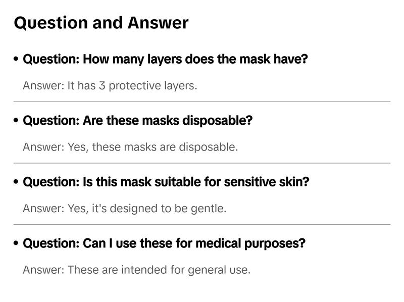 Disposable Face 3 Layer Mask