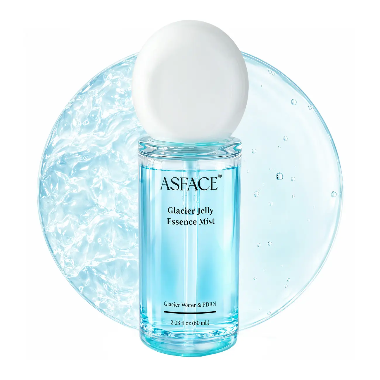 ASFACE Glacier Jelly Essence Mist - PDRN Face Spray for Dewy Skin, Hydrating & Makeup Setting, 2.03 fl oz