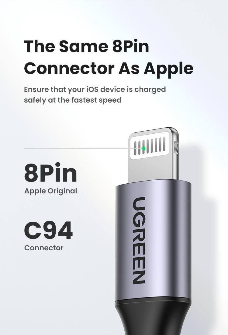 UGREEN USB C to Lightning Cable. MFi Certified. Charging & Data Cable. Compatible with iPhone 14/14 Pro/14 Pro Max, 13/12/11/X/XR/XS/8 Series, iPad -Deals for You,Labor Day Sale，TikTokShopBlackFriday ,TikTokShopHolidayHaul