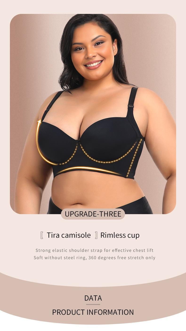 Plus size woman's bra, comfortable, slimming and anti-sagging