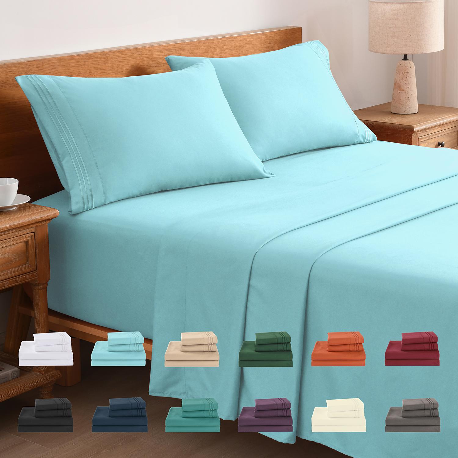 4 Piece sheet Set - Breathable & Cooling - Hotel Luxury bed sheets - Extra Soft, Deep Pockets, Easy Fit, Wrinkle Free