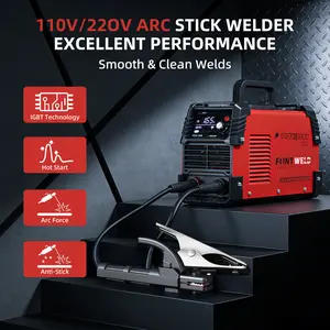 ARC-165A Dual Voltage 110V/220V Stick Welder, 165A 2-in-1 MMA/Lift TIG Welding Machine, IGBT Inverter with Digital Display, Includes 110V-220V Adapter