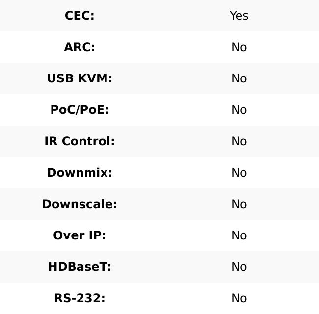 4K@60Hz 5-port HDMI™ Switch (UHD-501)