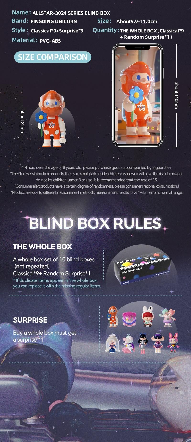 [FINDING UNICORN] 【Live Unboxing】ALLSTAR-3024 Series Mystery Box Limited Blind Box Cute Action Figures Fashion Toy Art Doll Shinwoo Rico Farmer Bob Agan Ornaament