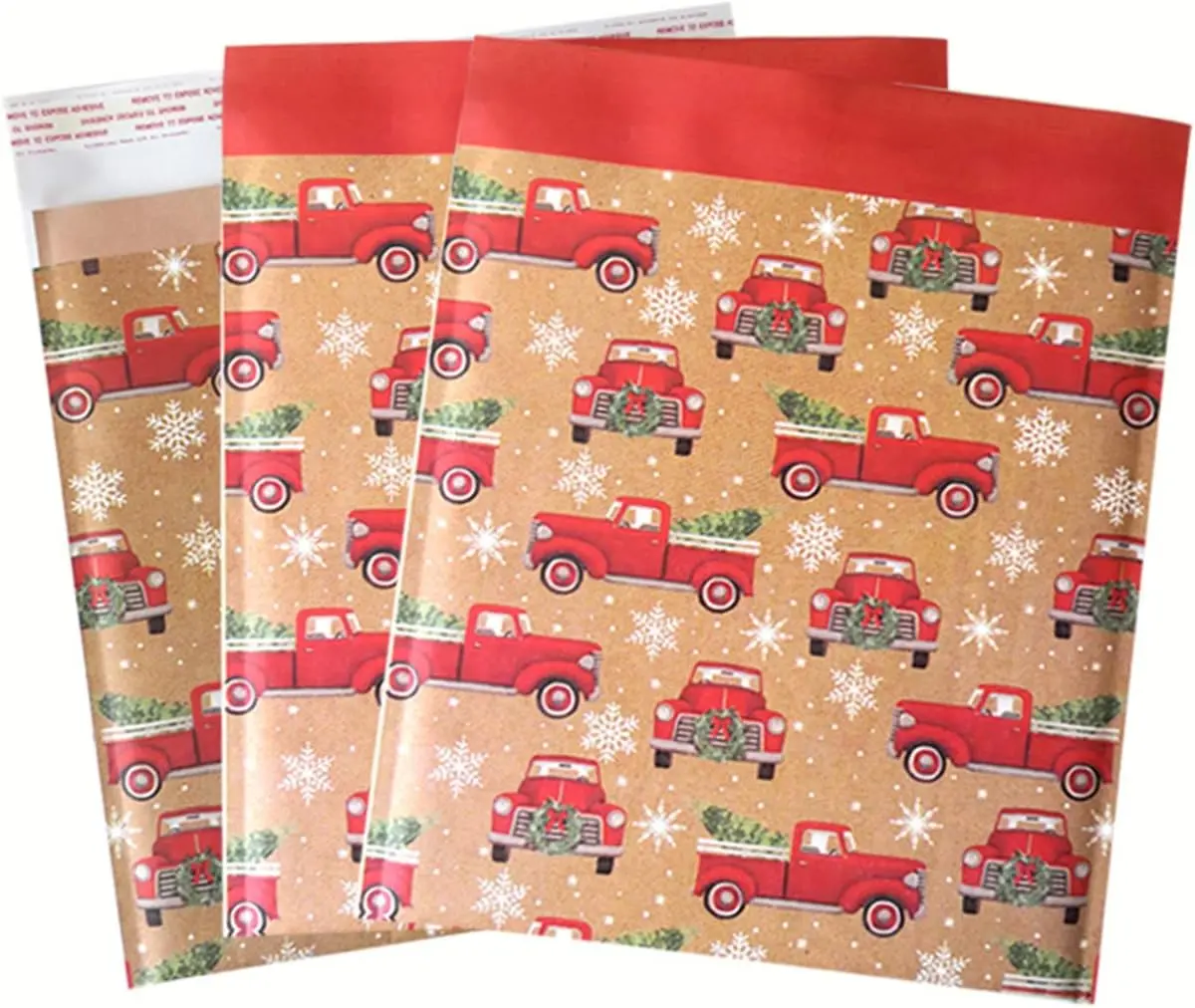 10PCS 10.8"x11.3" Christmas Bubble Mailer Waterproof Envelopes