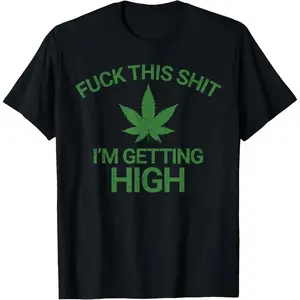 Marijuana Leaf Funny Getting High Grunge T-shirt T-Shirt