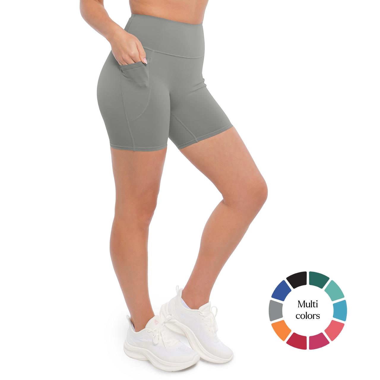 BRXL【Discount for live】Women's 5 Inch Inseam Biker Shorts with Pockets High Waist Buttery Soft Yoga Athletic Gym Running Volleyball Spandex Shorts Underwear Free & Practical Pocket Design UPF 50+ Sun Protection-brxl-3