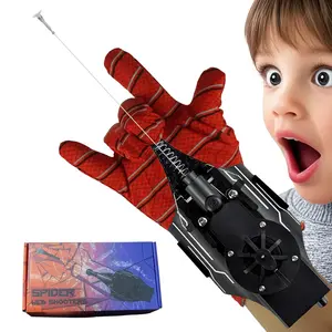 Boutique Spider Web Glove Shooters Wrist Toy With 8 FT Realistic String For Kids Spider Hero Cosplay Costume Prop Launcher Wrist Toy Gift For Boys Girls Ages 3-12 Indoor Outdoor Cool Toy Things for Superhero Fans  birthday gift safe play