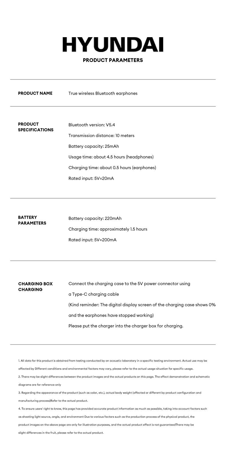 HYUNDAI Clipbuds 7 Clip-on Design Wireless Headphones, Powerful Sound Effects for Music, Dustproof & Waterproof Sports Earbuds for Running, Workout, Audio