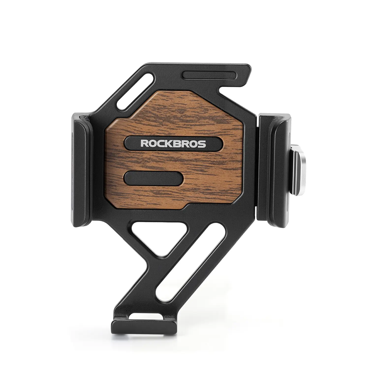 ROCKBROS Aluminum Phone Mount for Bicycles, Anti-Shake Holder with Silicone Grip, 360° Rotatable for Landscape View, Patented Split-Lock Mechanism, Protection, Metal Phone Holder, Universal Smartphone Holder