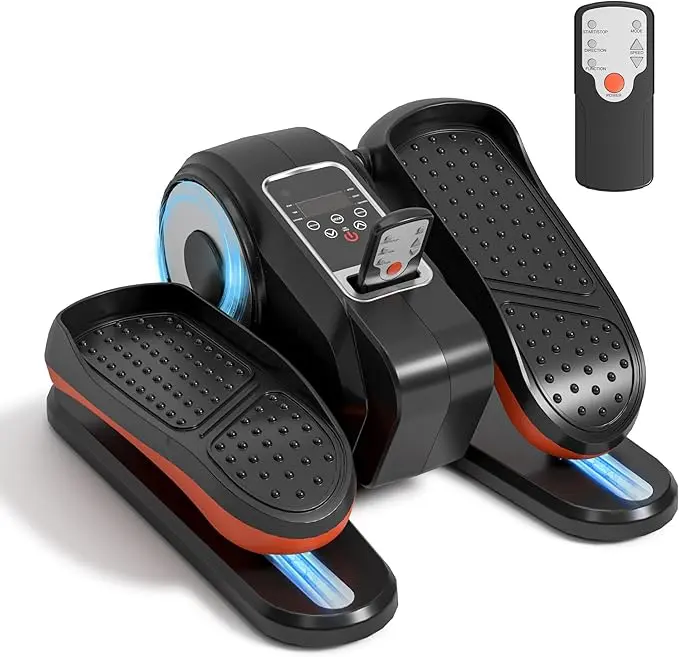 Dland 12-Speed Electric Under Desk Elliptical Machine – Remote Control, Quiet & Low-Impact, Seniors-Friendly, Circulation & Rehab Workout – Home Gym Equipment, Silent But Powerful