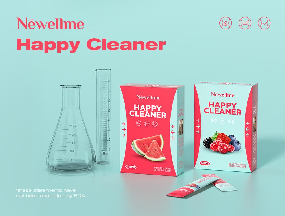 NEWELLME Happy Cleanse - Superfood Powder/Probiotics/Digestive Enzymes/Moringa - Supports gut health - Boosts immunity, Healthcare Dietary