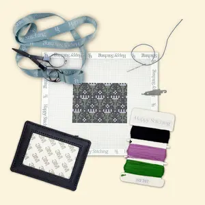 Happy Stitching - Thistle Be Good Card Wallet Needlepoint Kit - Self Finishing Needlepoint Kit