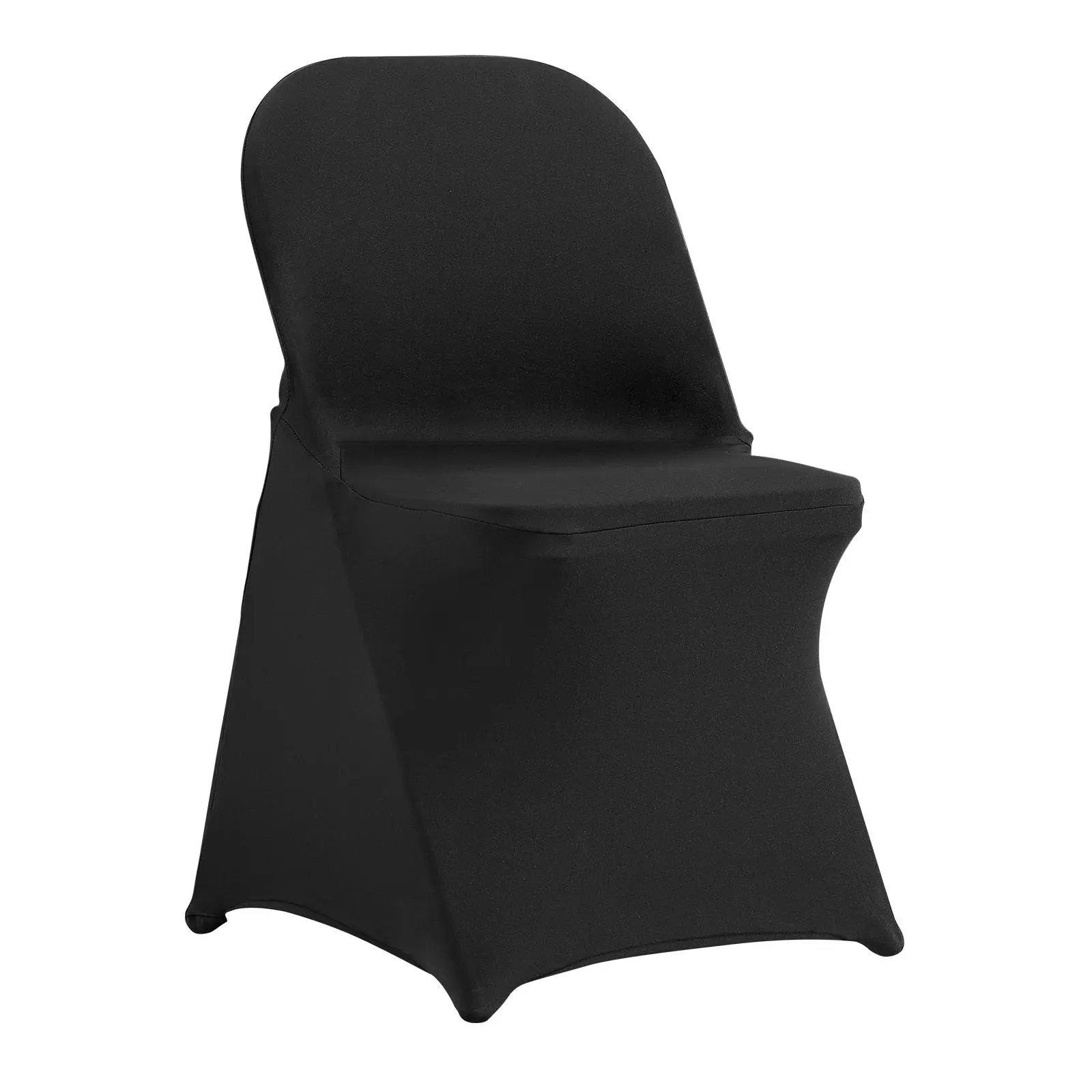 【SummerFinds】VEVOR Stretch Spandex Folding Chair Covers, Universal Fitted Chair Cover, Removable Washable Protective Slipcovers, for Wedding, Holiday, Banquet, Party, Celebration, Dining (100PCS Black)