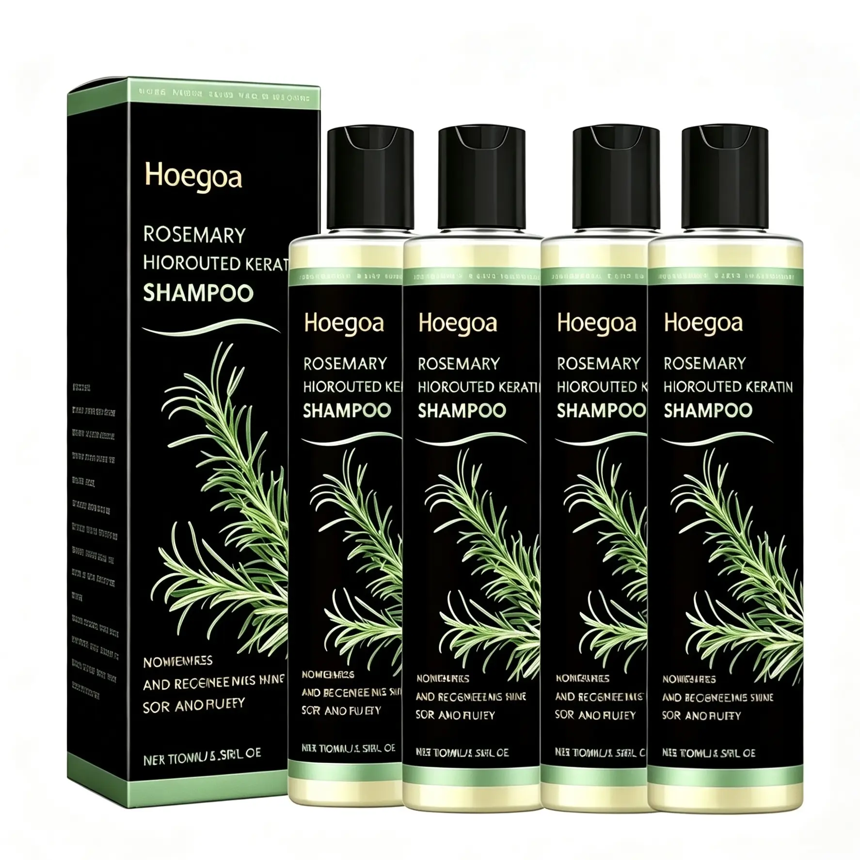 【BUY 2 GET 2】Organic Rosemary Keratin Shampoo with Caviar & Vitamin C - Boost Hair Growth, Control Oil & Dandruff, Soothe Scalp Irritation, Restore Glossy Hair Glow, Frizz Control Anti-Frizz Haircare, Anti Frizz Shampoo, Adults