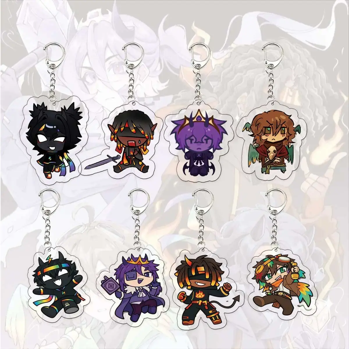 Unstable Universe Keychai, ParrotX2, FlameFrags, SpokeIsHere & Wemmbu Bag Charm, Gift for Friends