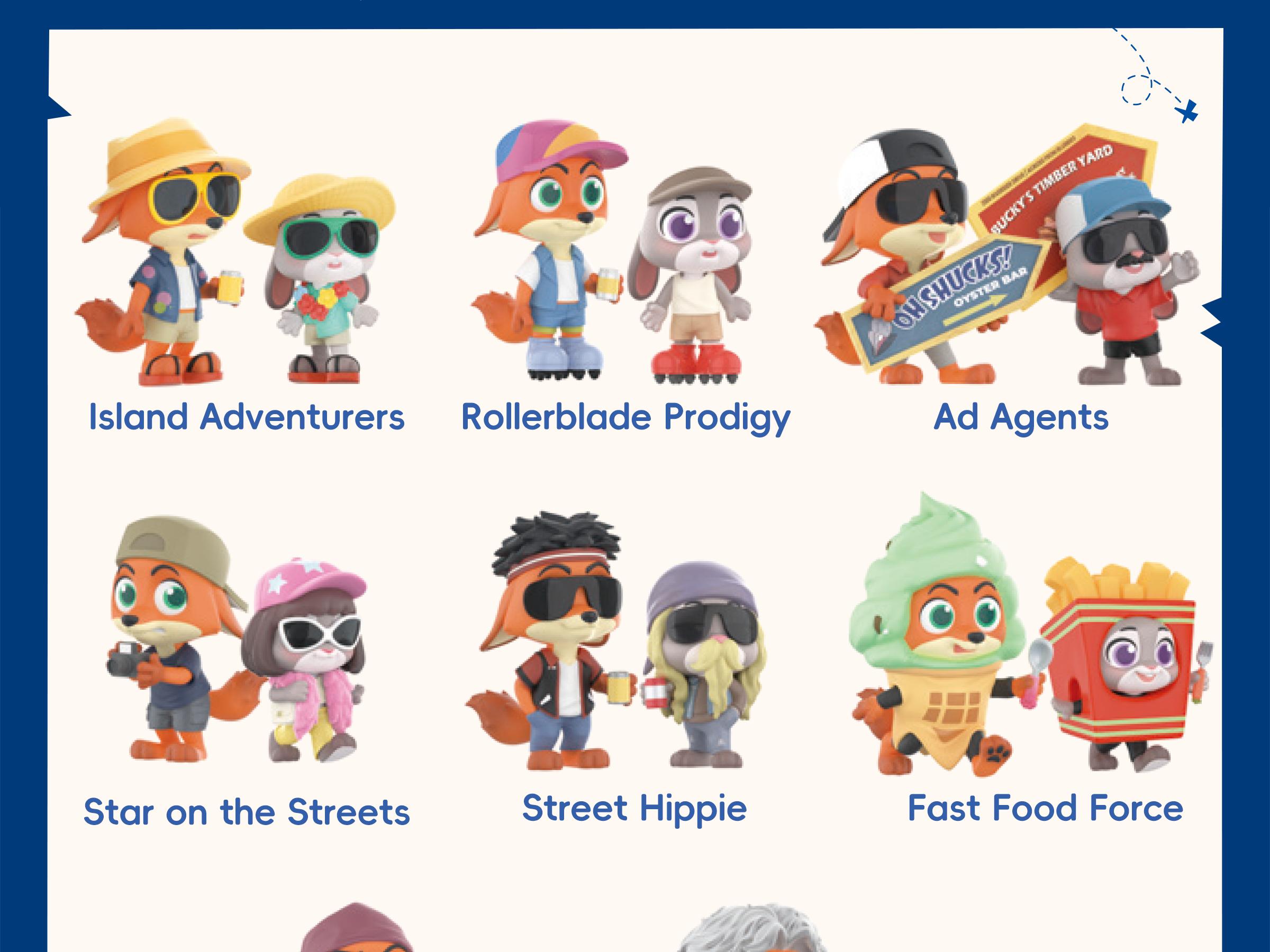 Disney Zootopia Partners Disguise Series Figurine Blind Box - Cute Desktop Ornaments for Couples, Random Surprise Gift Set for Girls Birthdays