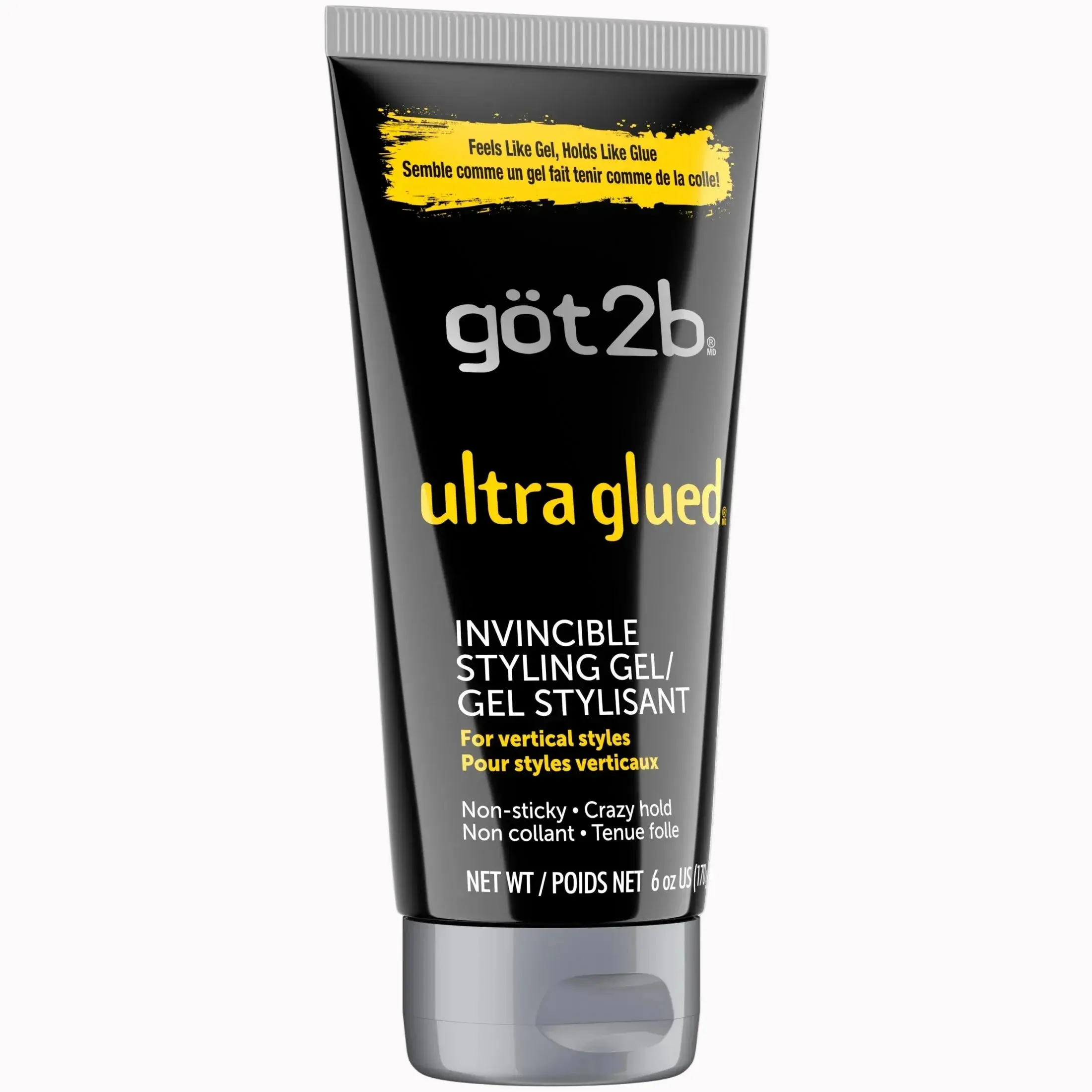 Got2B Ultra Glued Invincible Styling Gel for Vertical Styles, 6Oz/170g