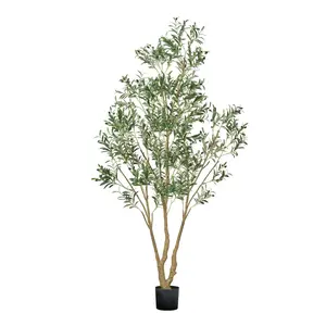 VEVOR Artificial Olive Tree Tall Fake Plant with Black Pot for Home Office Use