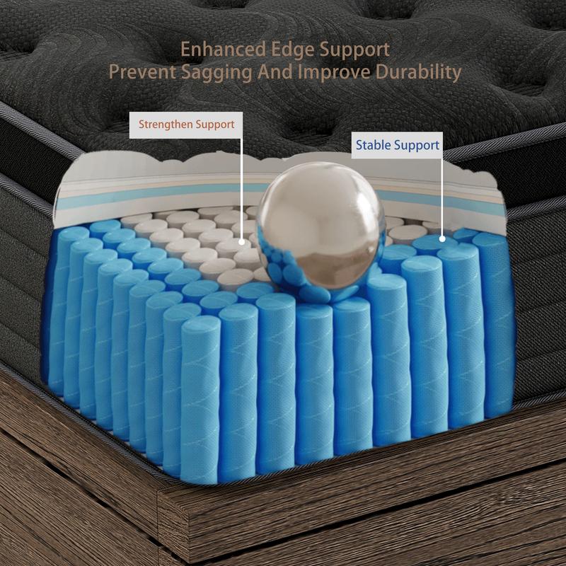 queen size mattress 12/14-Inch Spring Mattress Medium firmness, ergonomic design, hybrid memory foam spring mattress with pocketed coils, comfortable and durable, available in multiple sizes, high-quality new compressed boxed mattress colchones para cama queen size mattress 12/14-Inch Spring Mattress Medium firmness, ergonomic design, hybrid memory foam spring mattress with pocketed coils, comfortable and durable, available in multiple sizes, high-quality new compressed boxed mattress colchones para cama