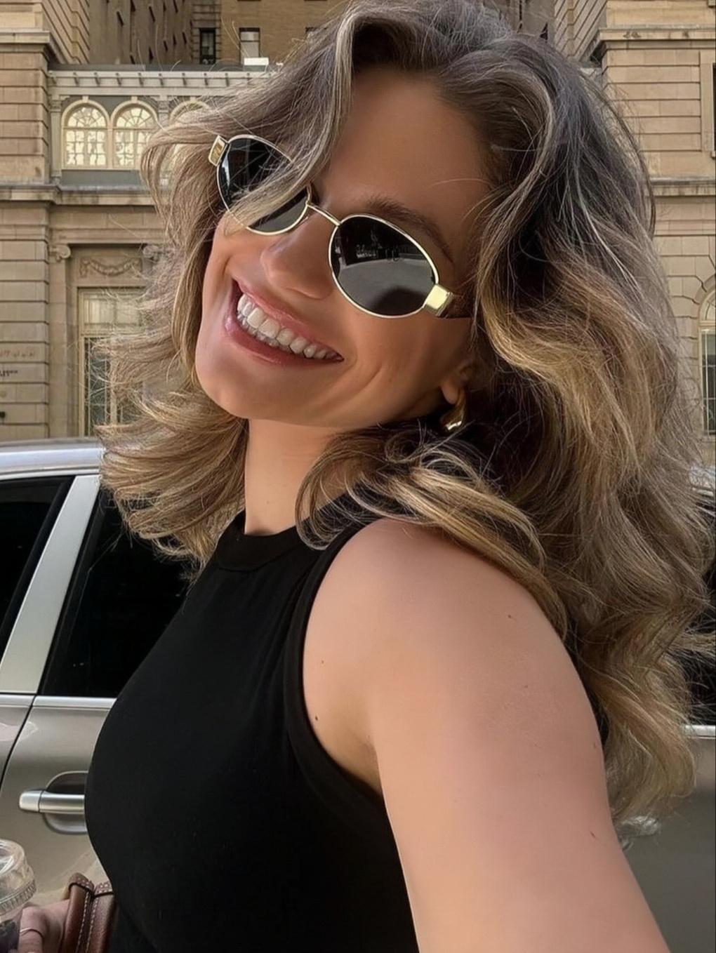 Summer Turn Up〗2 PCS Retro Oval Sunglasses for Women Trendy  display picture 3
