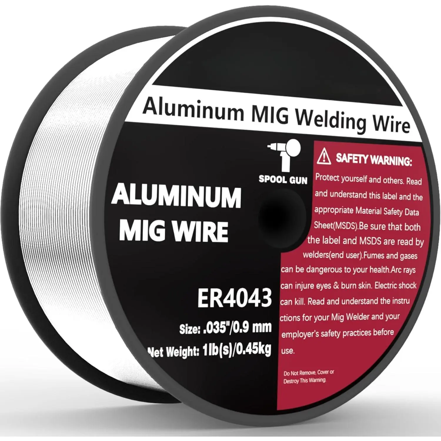 Silicon Aluminum Welding Wire ER4043 .035" Mig Welding Wire, 1 Pound Spool