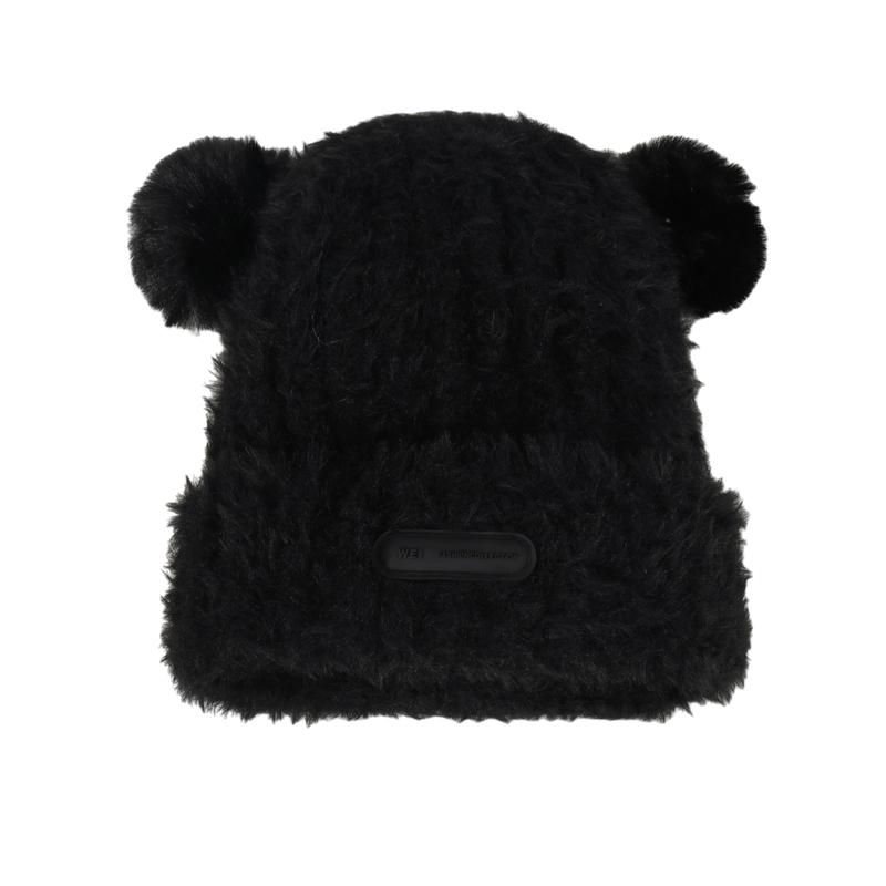 Women Cute Ear Beanie Hat Knitted Hat Winter Knitted Hat Cap