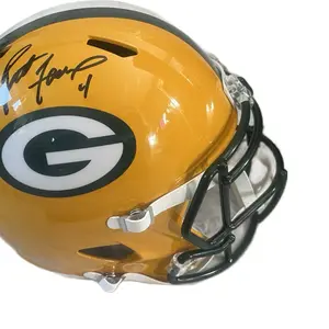 Brett Favre Signed Green Bay Packers "Gold" Replica Helmet | Radtke Sports Authenticated