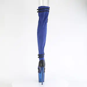 Pleaser 3027 Women's Thigh-High Lace-Up Boot with Platform Heel