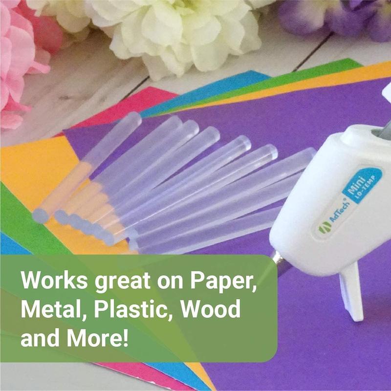 Adtech High Temp Mini Hot Glue Sticks, 4-Inch, 200-Count (2-Pack) | Strong Bond for Crafting, DIY & Repairs | Works with Hi-Temp Mini Glue Guns | Made in the USA AdTech