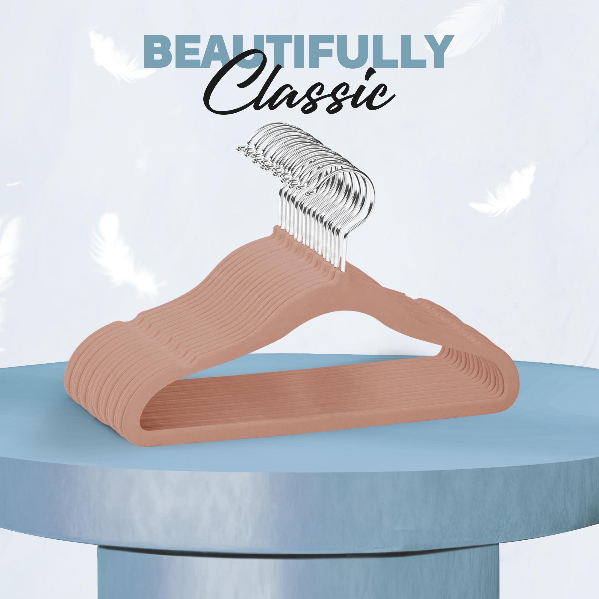 Utopia Home Velvet Hangers 50 & 100 Pack - Premium Non-Slip Clothes Hangers - Black, 360° Rotating Hook, Heavy Duty for Coats, Jackets & Dresses Hanging Sturdy